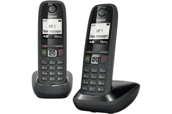 Gigaset - Téléphone sans fil GIGASET AS405 Duo Noir Gigaset  - Téléphone fixe-répondeur