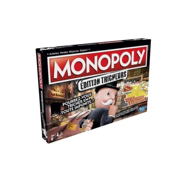 Monopoly - Monopoly Tricheurs - Jeu de societe - Jeu de plateau - Version française - La Chance Vous Sourit Monopoly  - Monopoly