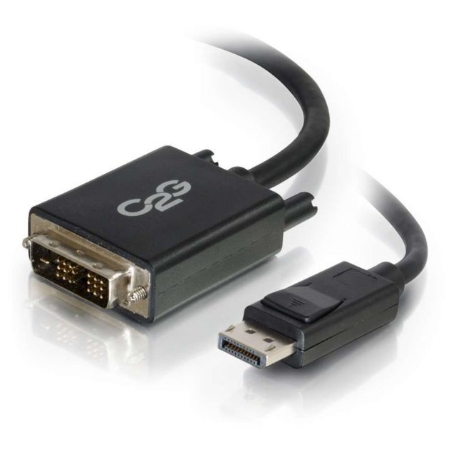 Cables To Go - C2G Câble adaptateur DisplayPort mâle vers DVI-D mâle à liaison simple de 2 M - Noir Cables To Go  - Câble Ecran - DVI et VGA Displayport