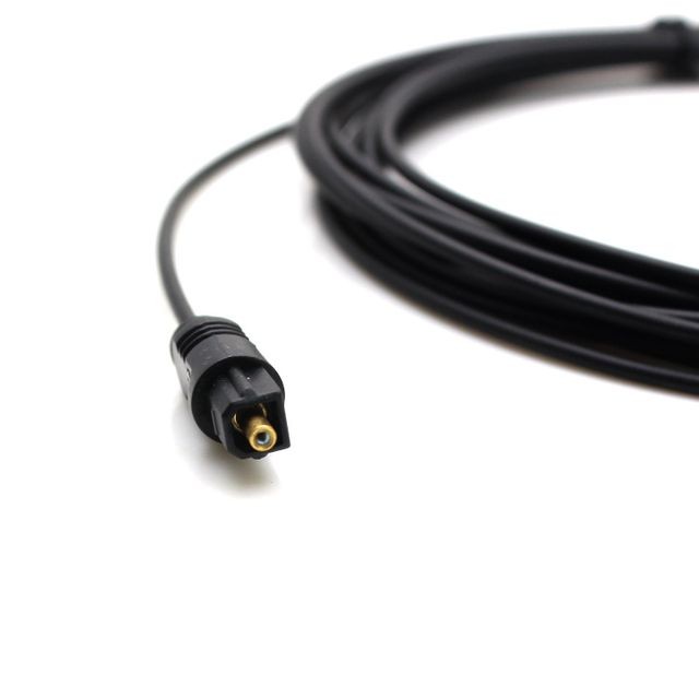 Cabling - CABLING  5m de câble Toslink qualité professionnelle - Plaqué or 24 carats - bouchons en métal - qualité supérieure - Digital Optical plomb - S / PDIF - Stéréo - Audio - EIAJ optique - Fibre optique Cabling  - Câble Optique