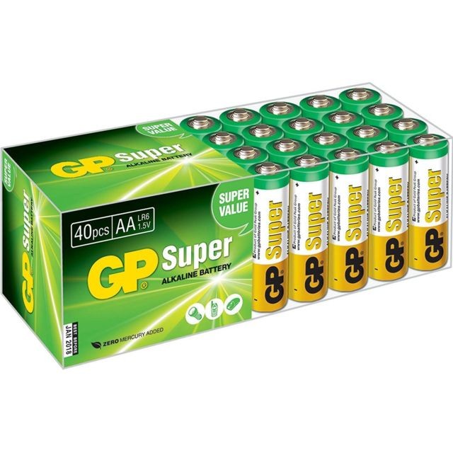 Gp - Battery GP SUPER LR06 Mignon AA (40 Pcs.) 03015AB40 Gp  - Gp