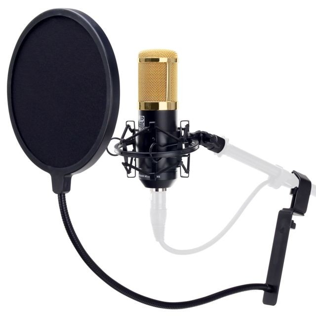 Pronomic - Pronomic CM-100BG microphone de studio à grande membrane & filtre anti-pop Pronomic  - Pronomic