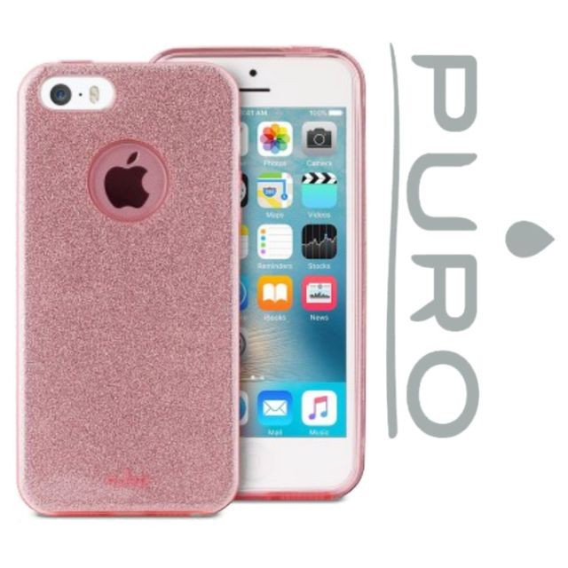 Puro - Coque de protection pour iPhone SE/ 5/ 5s - IPC5SHINERGOLD - Or rose Puro  - Accessoire Ordinateur portable et Mac Puro