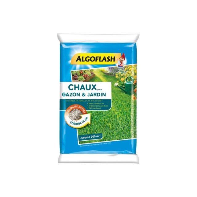 Algoflash - ALGOFLASH Chaux pour gazon et jardin - 10 kg Algoflash  - Algoflash