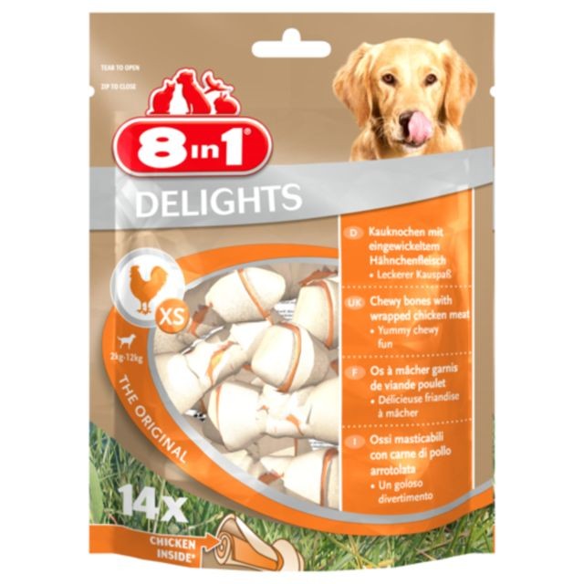 8In1 - Friandises Delights Poulet XS pour Petit Chien - 8in1 - x14 8In1  - 8In1