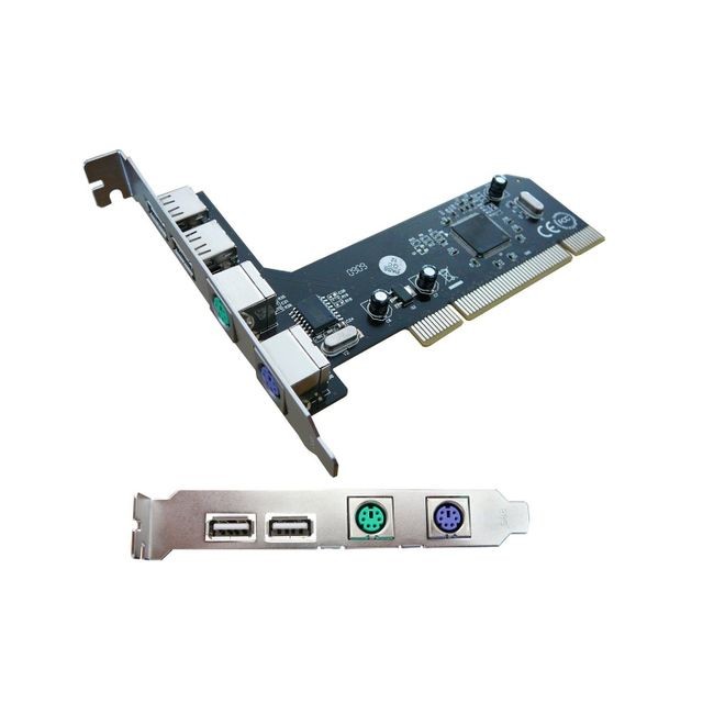 Cabling - CABLING  Carte PCI 2 ports PS2 + 2 USB internes DIP   Std+Low profile Cabling  - Carte Contrôleur USB Pci