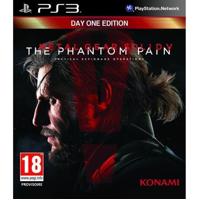 Accessoires PS2 Konami Metal Gear Solid V : The Phantom Pain Edition Day one Jeu PS3