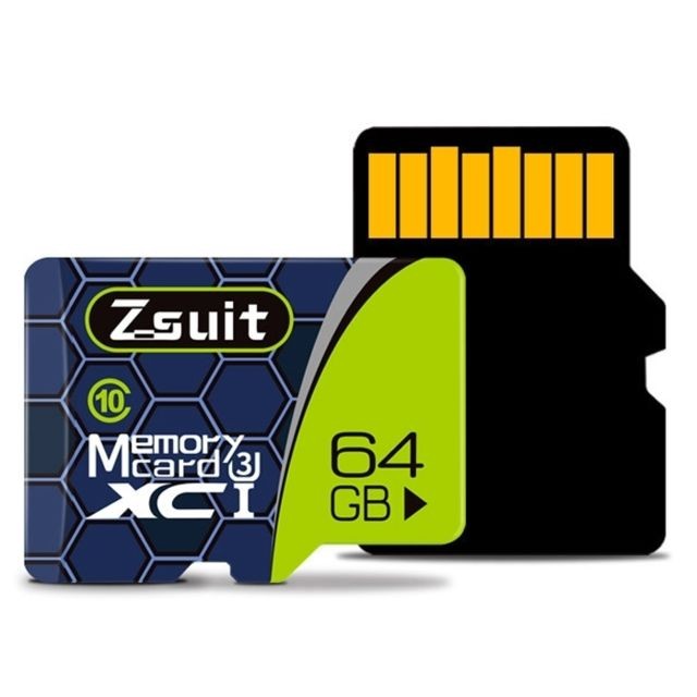 Wewoo - Carte Micro SD Zsuit 64GB High Speed Class10 Argent Gris TF SD Mémoire Wewoo  - Bonnes affaires Carte Micro SD