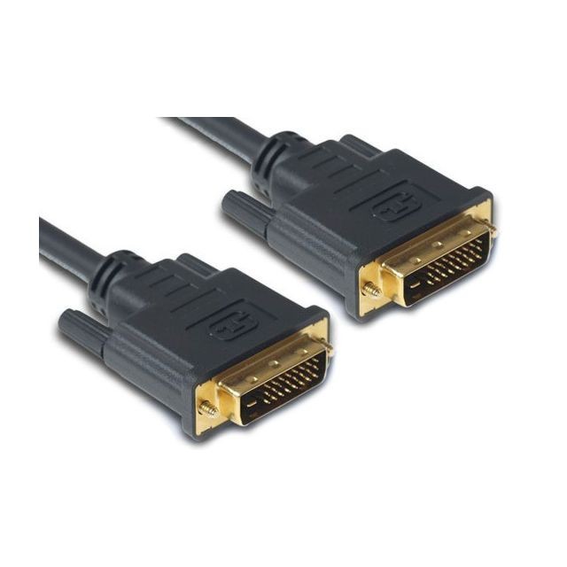 Câble Ecran - DVI et VGA Appassionata Câble DVI à connecteur DVI-D 24+1 broches mâle vers DVI-D 24+1 broches mâle 2.00 m noir VLCP32000B20