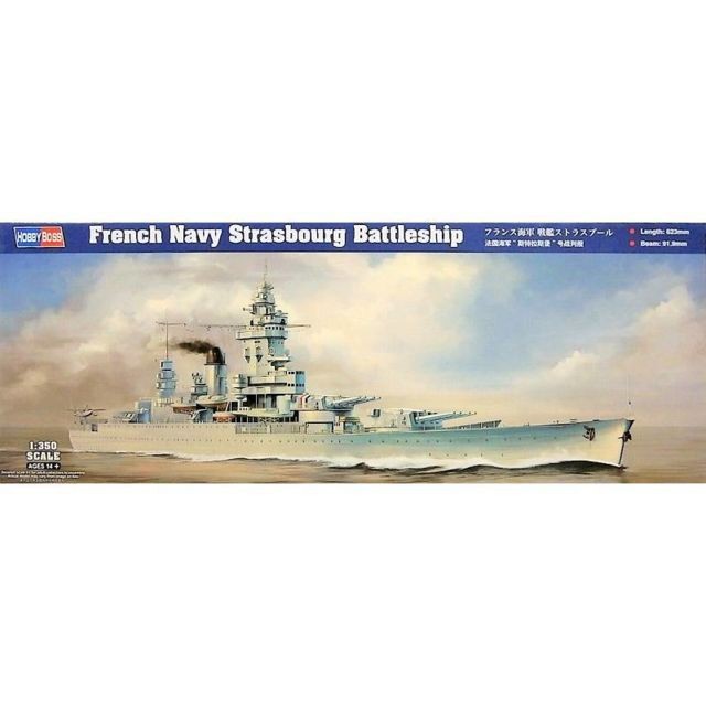Hobby Boss - Maquette Bateau French Navy Strasbourg Battleship Hobby Boss  - Bateaux