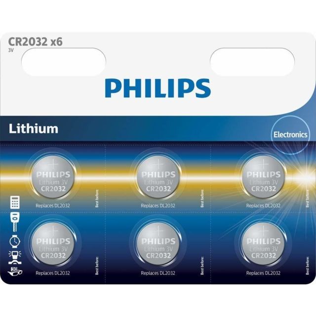Piles et Chargeur Photo et Vidéo Camelion Pack de 6 piles Philips Lithium 3V CR2032/DL2032