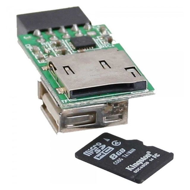 Alpexe - Lecteur de carte InLine® USB 2.0 interne pour cartes MicroSD Alpexe  - Lecteur carte mémoire Sd