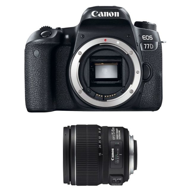 Canon - PACK CANON EOS 77D + 15-85 IS Canon  - Appareil photo numerique ecran orientable