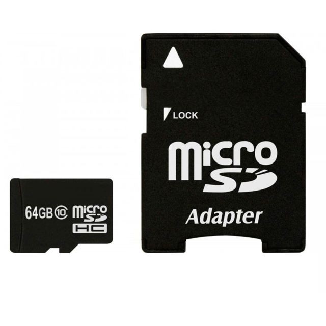 Avizar - Carte Micro SD 64go Class 10 + adaptateur SD - Carte mémoire Maxflash Avizar  - Lecteur carte mémoire Microsd