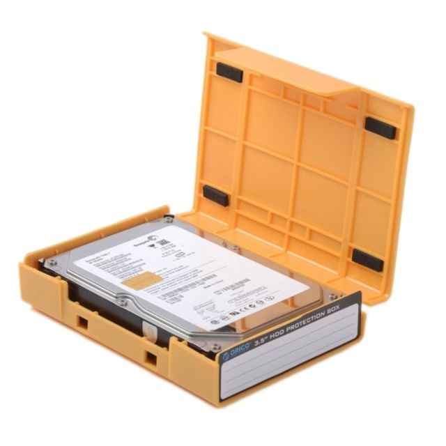 Boitier disque dur Wewoo Boîtier disque dur Orange PHP-35 3.5 pouces SATA HDD Case protéger la boîte de couverture