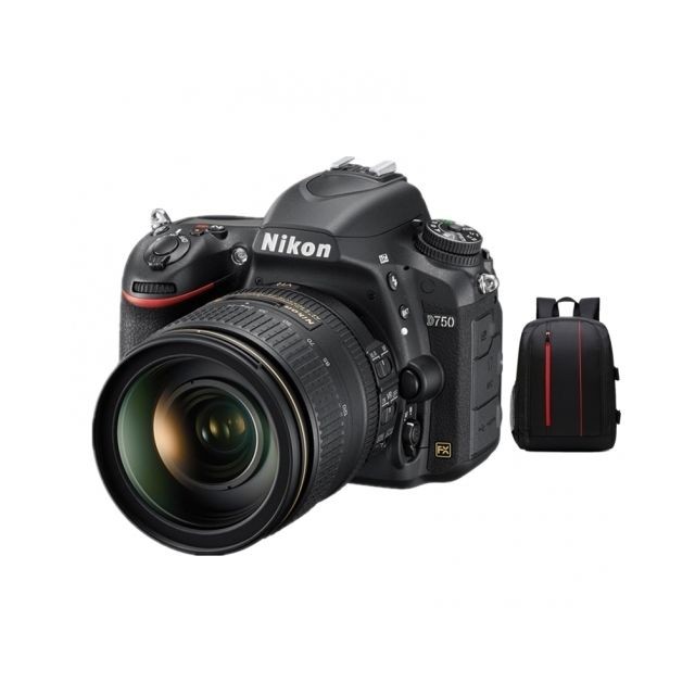 Nikon - NIKON D750 KIT AF-S 24-120MM F4G ED VR + Backpack Black Nikon  - Nikon D750 Reflex Numérique