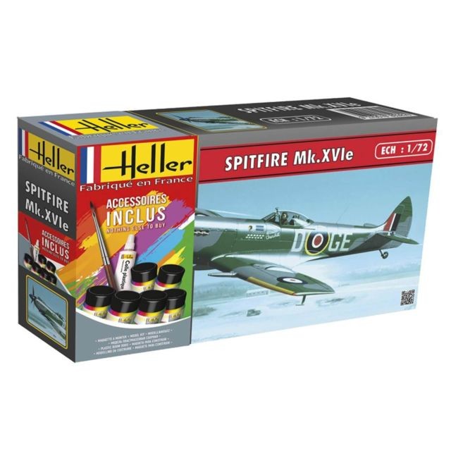 Heller - Maquette Avion : Kit : Spitfire MK XVI et accessoires Heller  - Heller