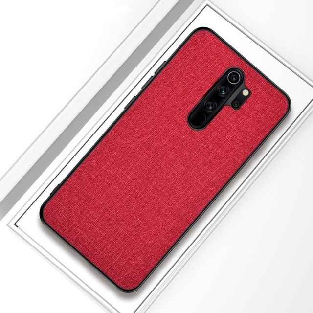 Wewoo - Coque Souple Pour Xiaomi Redmi Note 8 Pro Texture de tissu antichoc PC + TPU Housse de protection Rouge Wewoo  - Accessoires Samsung Galaxy Note 8 Accessoires et consommables