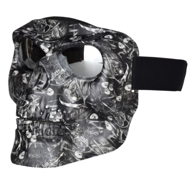 Lunette 3D Lunettes de motocross masque masque moto lunettes de cross noir + lunettes chromées