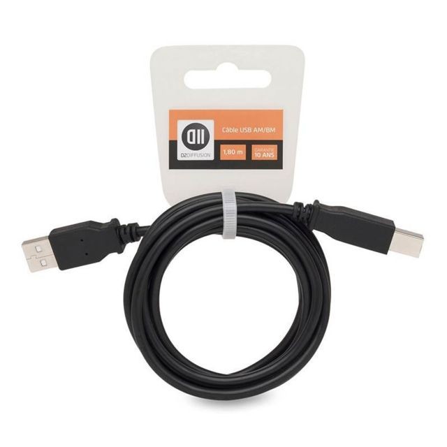 Câble USB D2 Diffusion D2 Diffusion Cable USB 2.0 A male/B male 1,80m