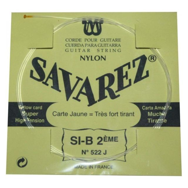 Savarez - Corde au détail Savarez 522J pour guitare classique - tirant très fort Si - Carte Jaune Savarez  - Savarez