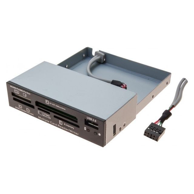 Advance - Lecteur de cartes memoire 35 en 1 noir en baie 3,5"" Advance  - Hub USB et Lecteur de cartes