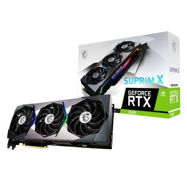 Msi - GeForce RTX 3080 SUPRIM X - Triple Fan - 10Go Msi  - Carte Graphique 10 Go