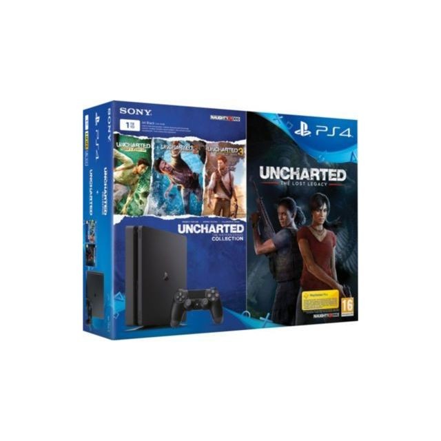 Console PS4 Sony Pack PS4 1 To Black + Uncharted The Lost Legacy + Uncharted Collection
