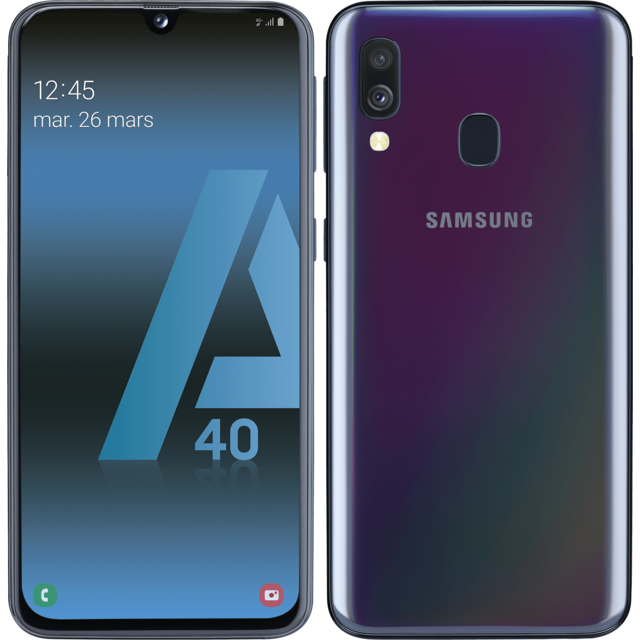 Samsung - Galaxy A40 - 64 Go - Noir Samsung  - Smartphone Android Noir