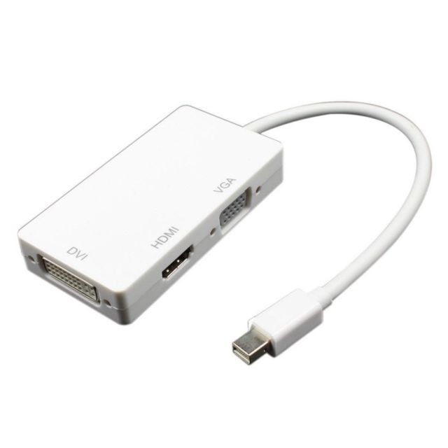 Alpexe - Alpexe Mini DisplayPort (thunderbolt) vers DVI VGA HDMI 3 en 1 Adaptateur, Compatible avec MacBook Alpexe  - Alpexe