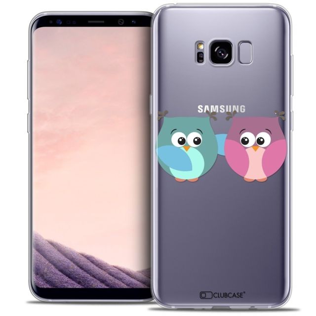 Caseink - Coque Housse Etui Samsung Galaxy S8 (G950) [Crystal Gel HD Collection Love Saint Valentin Design Hibous à deux - Souple - Ultra Fin - Imprimé en France] Caseink  - Caseink