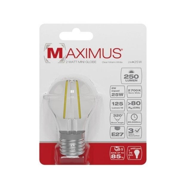 Duracell - Ampoule filament LED - E27 - 2 Watts - Maximus - DURACELL Duracell  - Ampoules Duracell