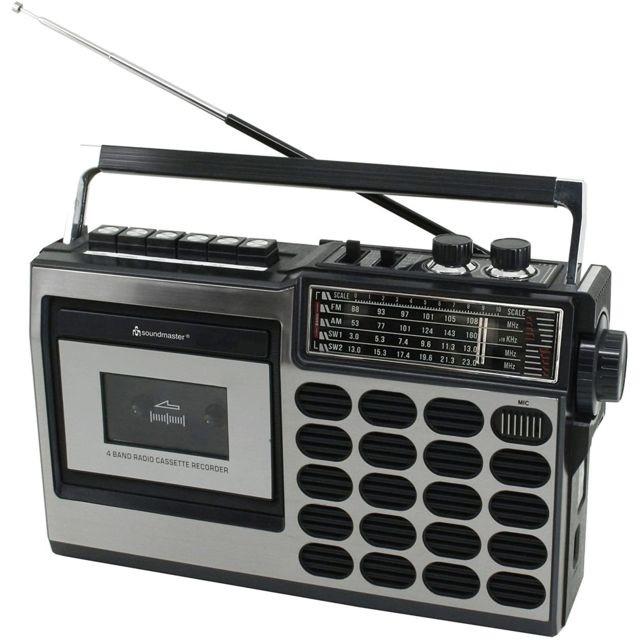 Soundmaster - Radio portative DAB+ FM, AM, ondes courtes avec fonction enregistrement noir Soundmaster  - Radio piles et secteur