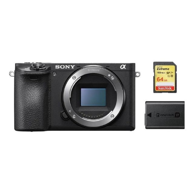 Sony - SONY A6500 Body Black + 64GB SD card + NP-FW50 Battery Sony  - Reflex Numérique Sony