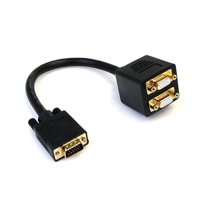 Startech - Câble répartiteur vidéo VGA de 30cm - 1x VGA (Mâle) vers 2x VGA (Femelle) - Noir Startech  - Câble Ecran - DVI et VGA Startech