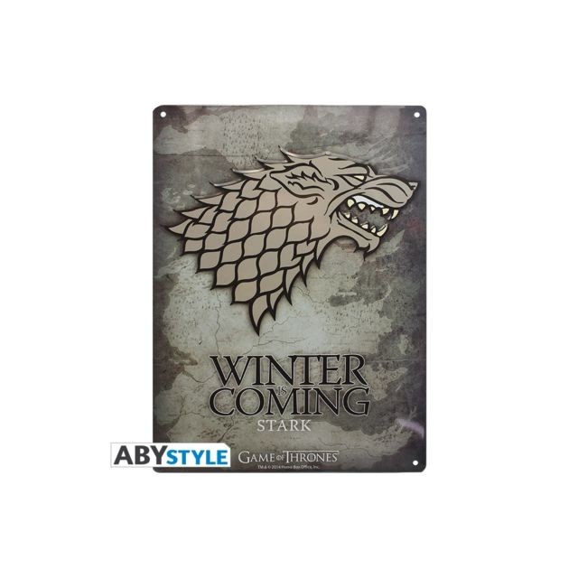 Abystyle - Game Of Thrones - Plaque métal Stark (28x38) Abystyle  - Abystyle