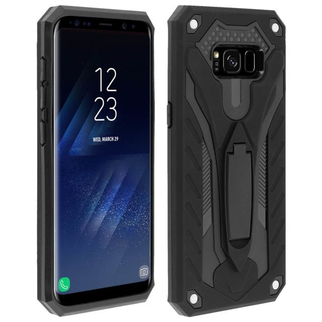 Forcell - Coque Samsung Galaxy S8 Plus Protection Hybride Série Phantom by Forcell noir Forcell  - Forcell