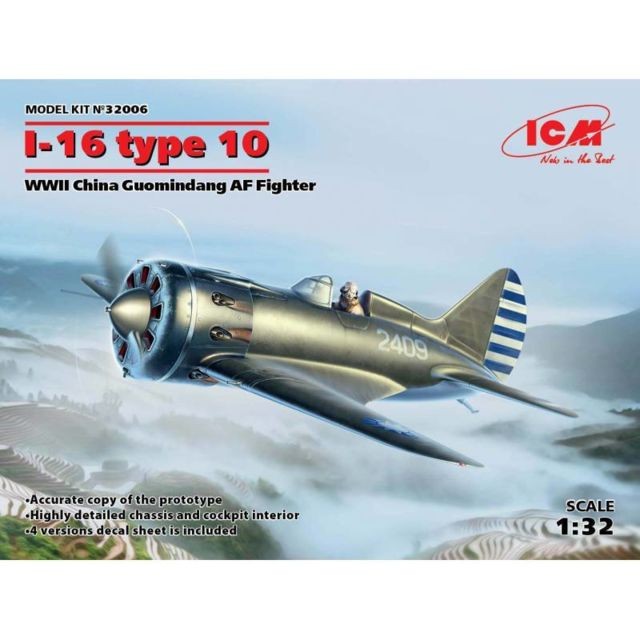 Icm - Maquette Avion I-16 Type 10 Wwii China Guomindang Af Fighter Icm  - Icm