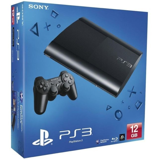 Sony - Console PS3 Ultra slim 12 Go noire Sony  - Jeux et consoles reconditionnés