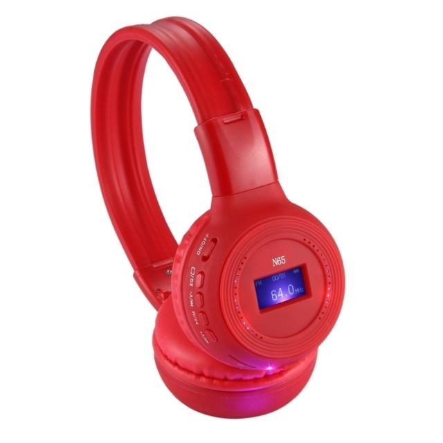 Wewoo - Lecteur MP3 rouge pour Carte TF & Voyant LED et Fonction FM Casque Pliant Stéréo HiFi Sans Fil avec Écran LCD Fente Wewoo  - Lecteur MP3 / MP4 Sans dictaphone