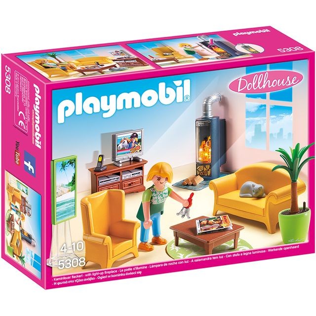 Playmobil - Salon avec poêle à bois - 5308 Playmobil  - Black Friday Playmobil Jeux & Jouets