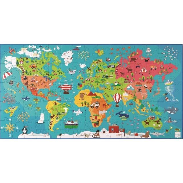 Scratch - Puzzle enfant la carte du monde XXL 150 Pieces Scratch  - Scratch