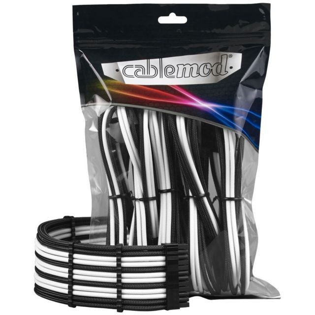 Cablemod - PRO ModMesh Cable Extension Kit - Noir / Blanc Cablemod  - Câble tuning PC