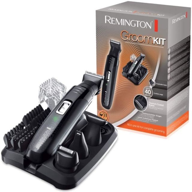 Remington - Tondeuse Multifonctions pour Barbe Nez Oreilles Corps avec Lames Titanium Auto-Affutées gris noir Remington  - Remington
