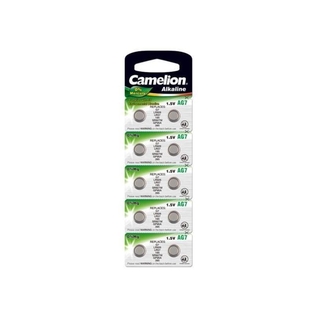 Piles rechargeables Camelion Pack de 10 piles Camelion Alcaline AG7 0% Mercury/Hg