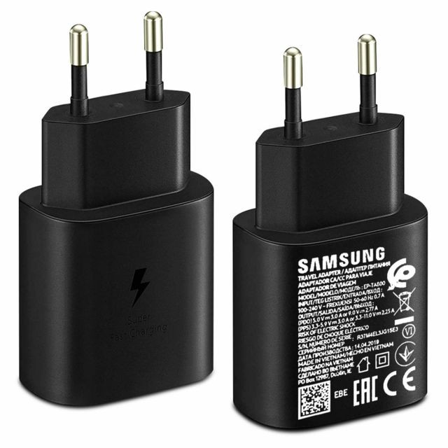 Samsung - Chargeur secteur USB Type C 25W Fast Charge Original Samsung Noir Samsung  - Adaptateur Secteur Universel Samsung