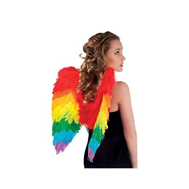 Boland - Boland Rainbow Wings Ladies Fancy Dress Angel Hen Party Womens Costume Accessory by Boland  - Boland