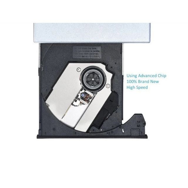 Shot Lecteur/Graveur CD-DVD-RW USB pour PC ASUS Chromebook Branchement Portable Externe (ARGENT)