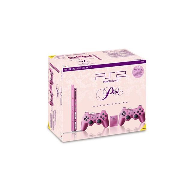 Sony - Console PlayStation 2 Rose - Pack (PS2 + 2 manettes + carte mémoire 8 Mo) Sony  - PS2
