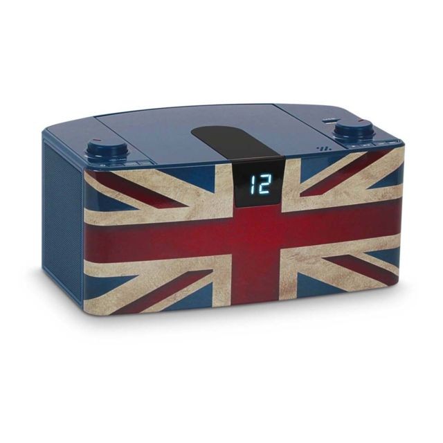 Bigben Interactive - Lecteur radio FM stéréo cd MP3 USB motif drapeau United Kingdom Bigben Interactive  - Chaînes Hifi Sans bluetooth